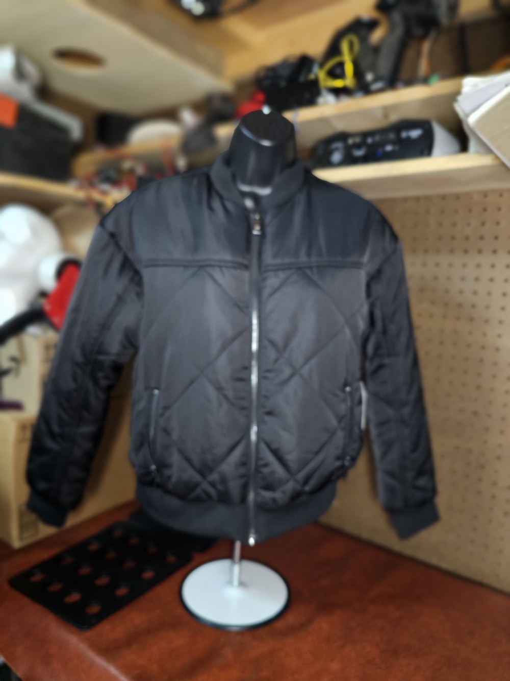 Time and Tru Womens Black Quilted Puffer Jacket